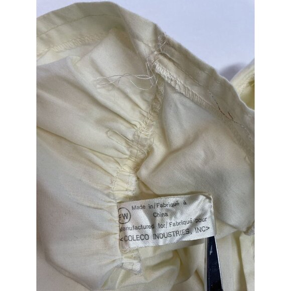 Vintage Cabbage Patch Kids Doll Dress 80's Yellow Lace Trim Ditzy Floral Coleco - Picture 8 of 8